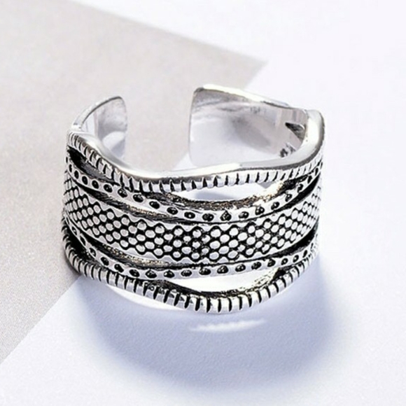 NEW Trendy Unisex | 925 Silver Multi Strand Ring - Picture 2 of 11